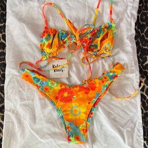 Kulani Kinis Rumba Rose Bikini set top mall bottom medium